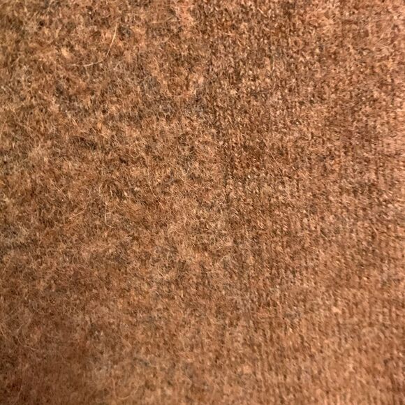 Banana Republic Brown Wool Blend Diamond Cutout Open Front LS Cardigan Size M - Picture 6 of 13